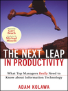 The Next Leap in Productivity